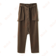 loose brown casual street style pant